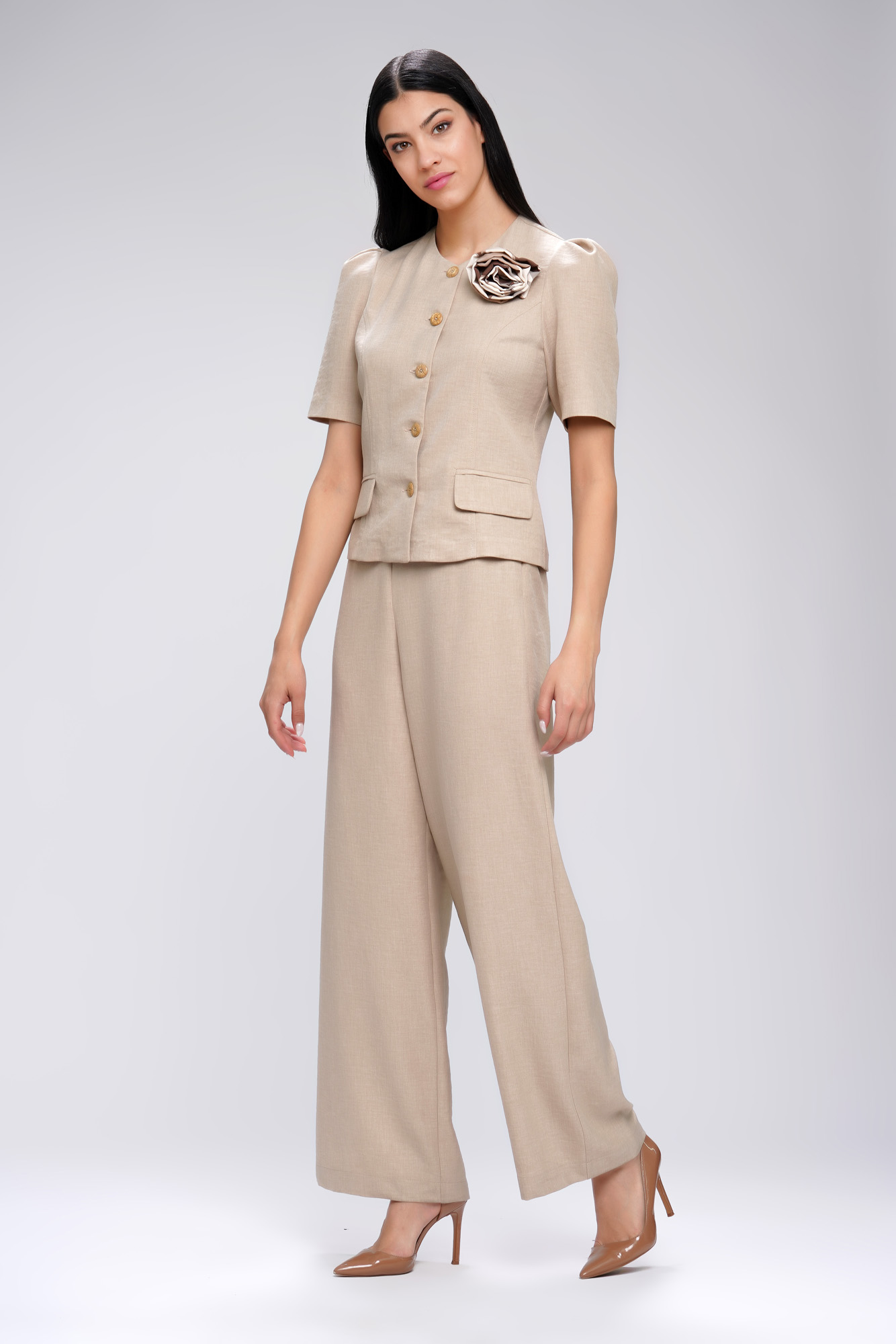 Ženski komplet od viskoze i lana