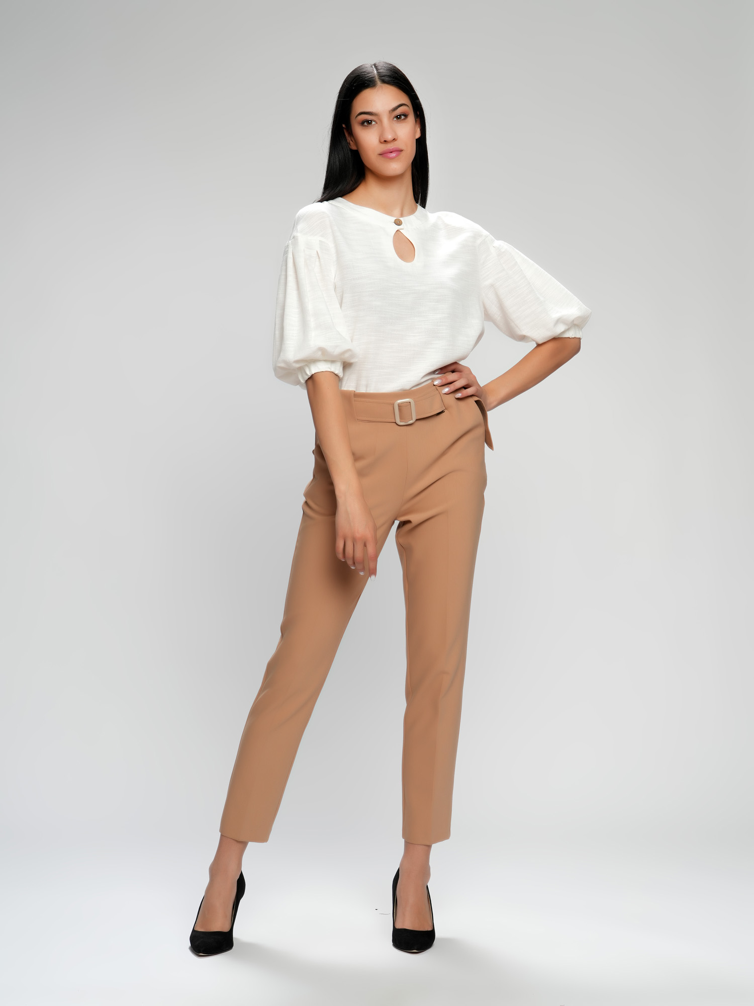 Ženska bluza sa kratkim rukavima od lana